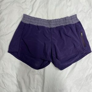 purple lululemon shorts